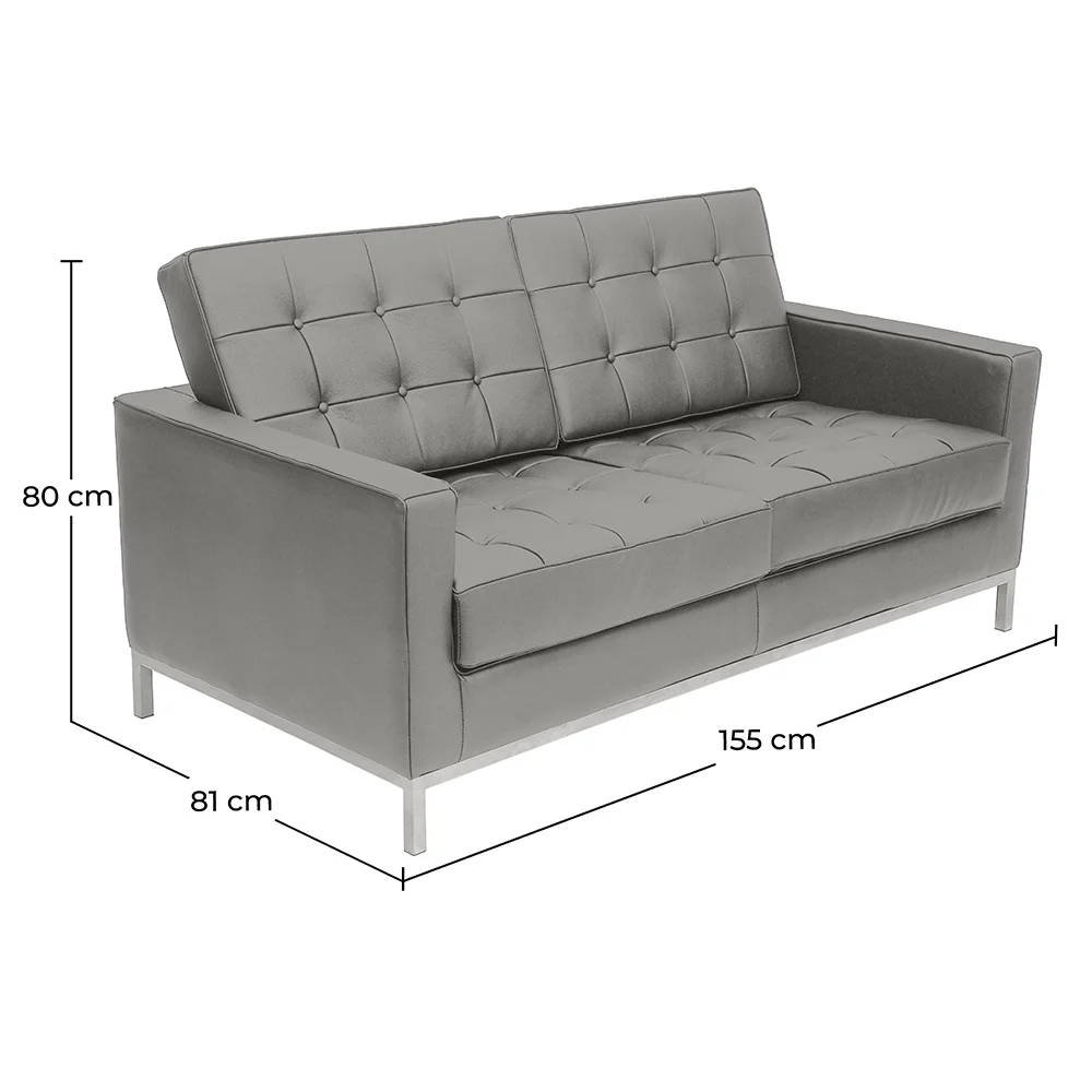 Sofa mit Kunstlederbezug - 2-Sitzer - Konel image 10