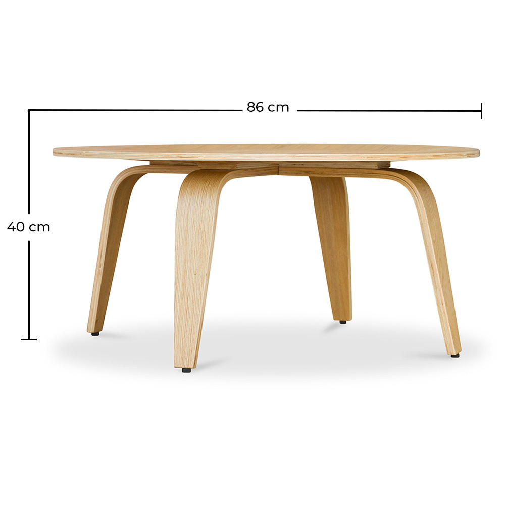 Runder Holz-Couchtisch - Ply image 10