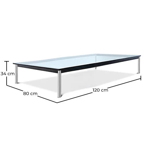 Quadratischer Couchtisch - Glas - 120 cm - Kart image 10