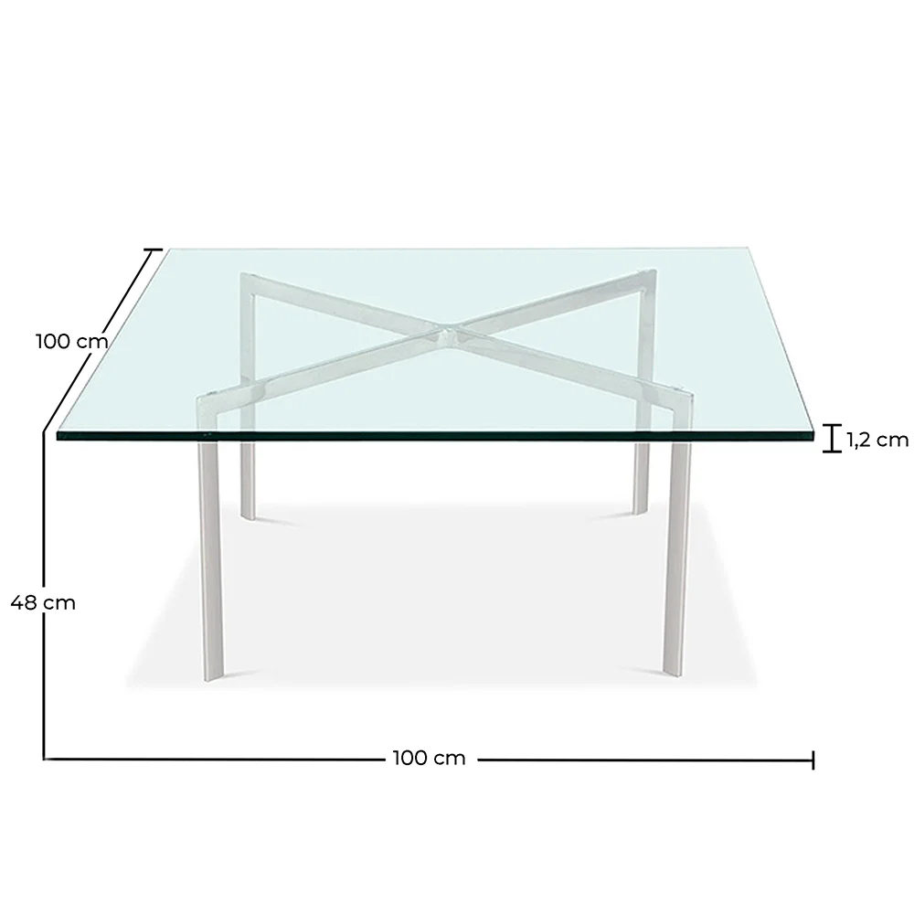 Quadratischer Couchtisch - Glas - 12mm - Town image 10