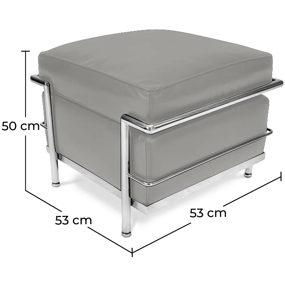 Quadratischer Fußhocker - Bezug aus Kunstleder - Kart image 10