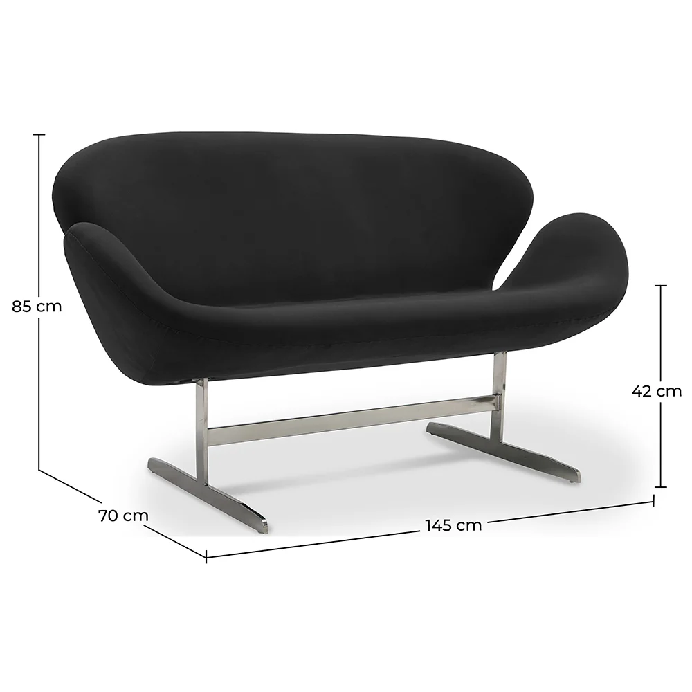 Gekrümmtes 2-Sitzer Sofa - Stoffbezug - Svin image 10