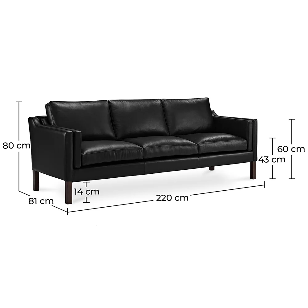 Sofa mit Lederbezug - 3-Sitzer - Menache image 10