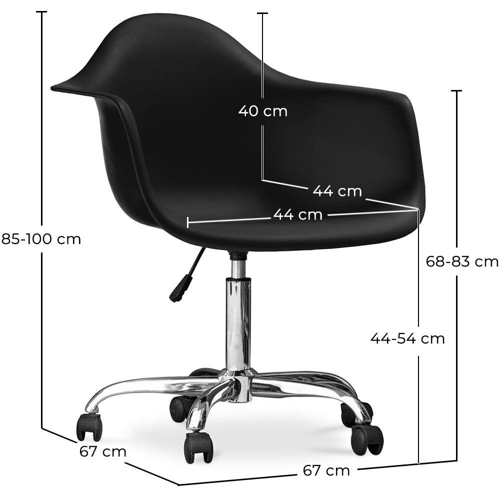 Bürostuhl mit Armlehnen - Schreibtischstuhl mit Rollen - Weston image 10