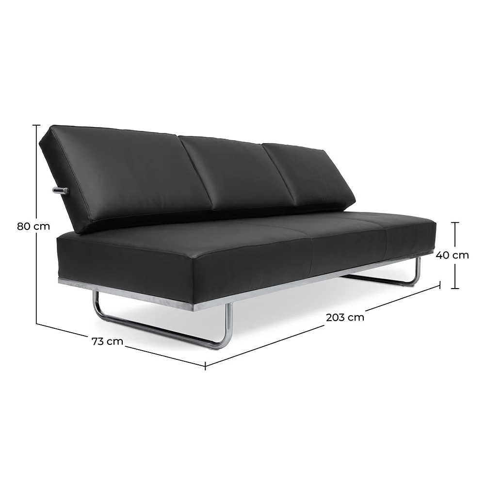 Schlafsofa mit Lederbezug - 3-Sitzer - Kart image 10