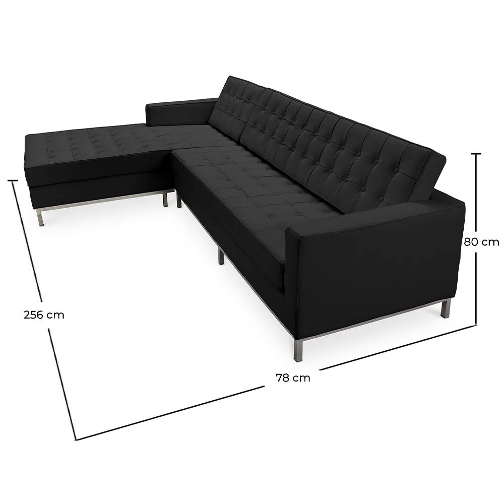 Chaise longue Design - Lederpolsterung - 3/4-Sitzer - Nova image 10