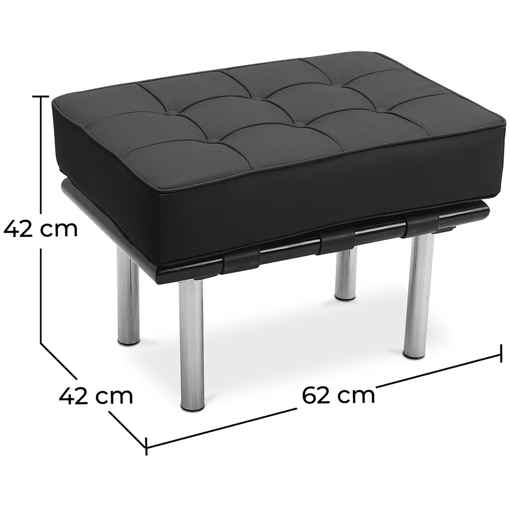 Lederbezogener Fußhocker - Barcel image 10