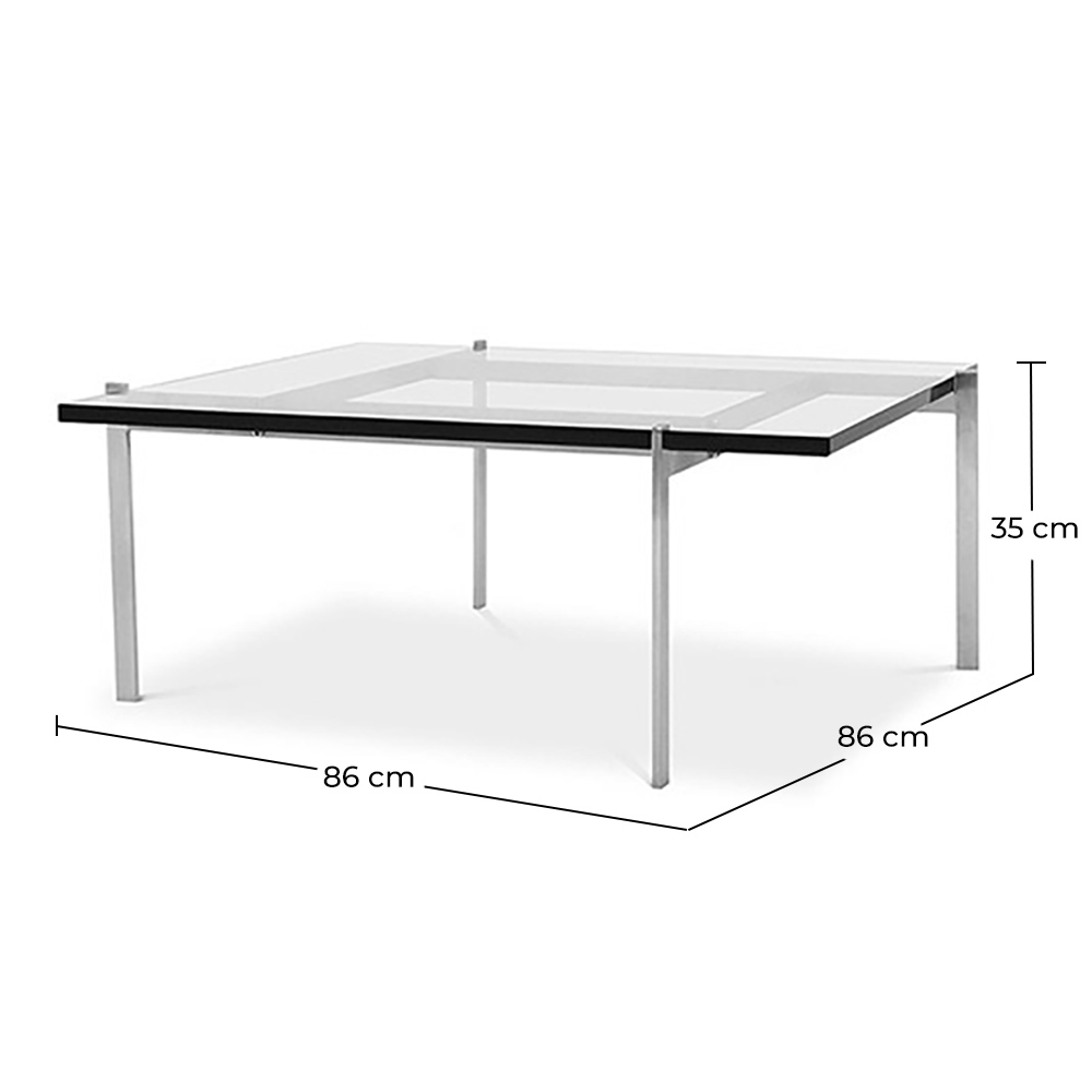 Quadratischer Couchtisch - Glas - 15mm - Billo image 10