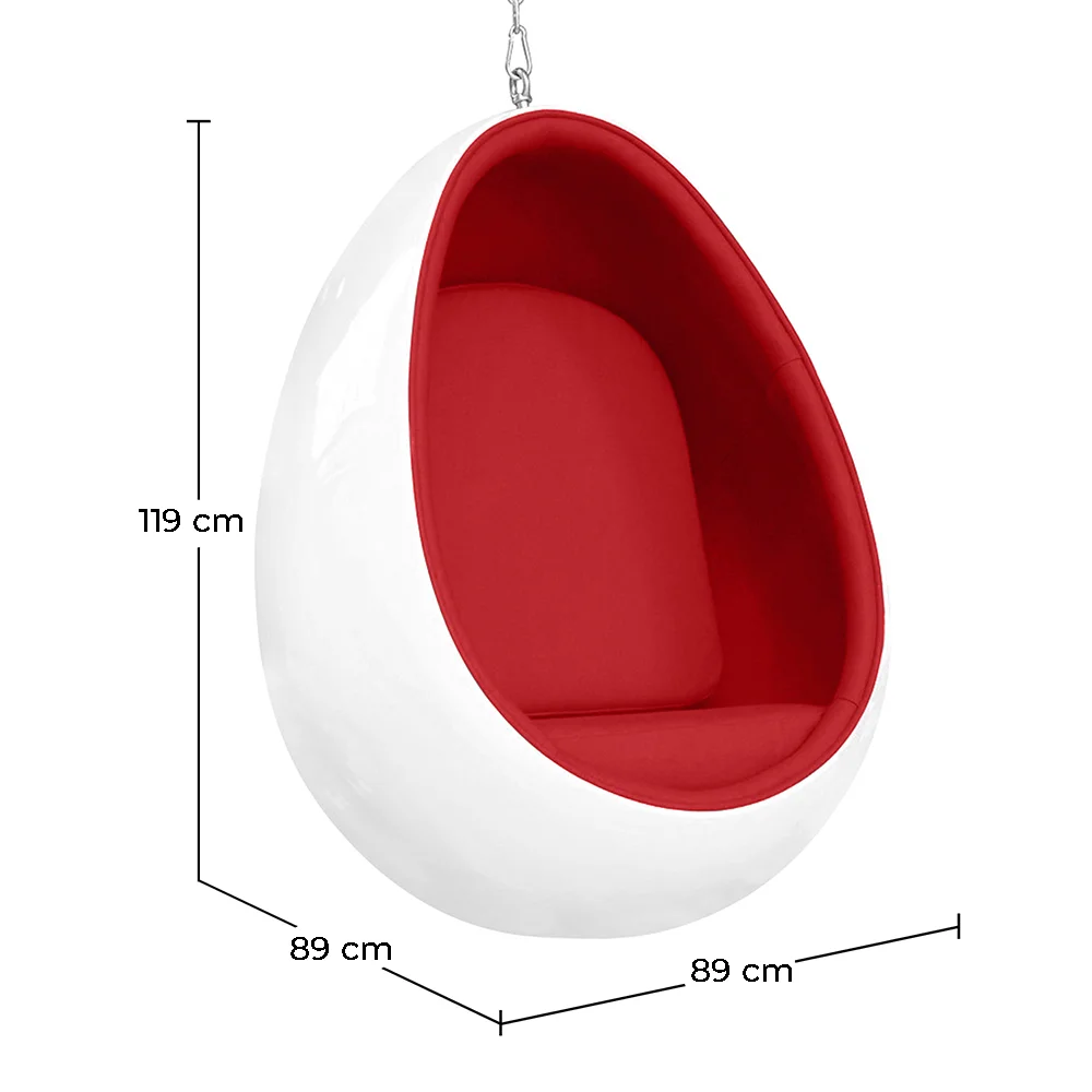 Hängender Sessel im Ei-Design - Bezogen mit Stoff - Eny image 10