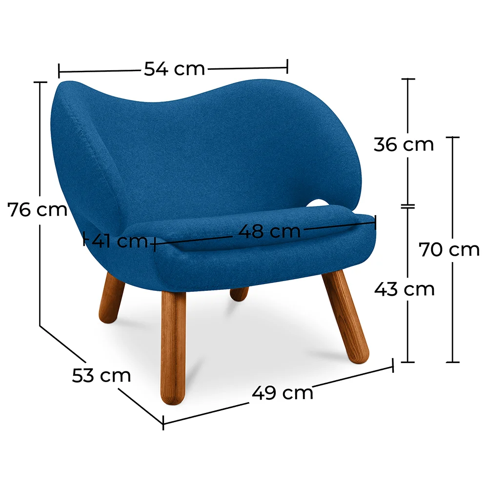 Stoffbezogener Sessel - Skandinavisches Design - Pelitano image 10