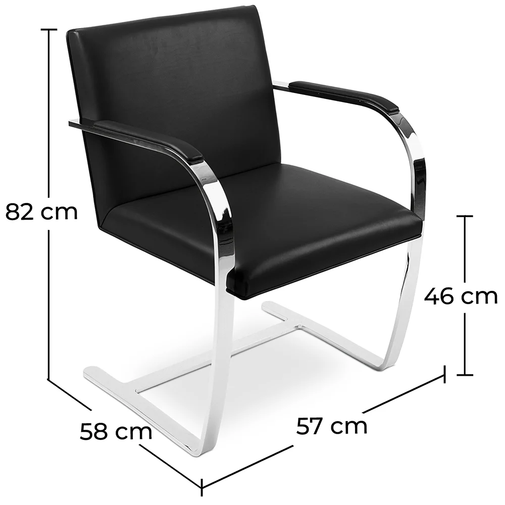 Bürostuhl mit Armlehnen - Schreibtischstuhl gepolstert in Kunstleder - Brama image 10