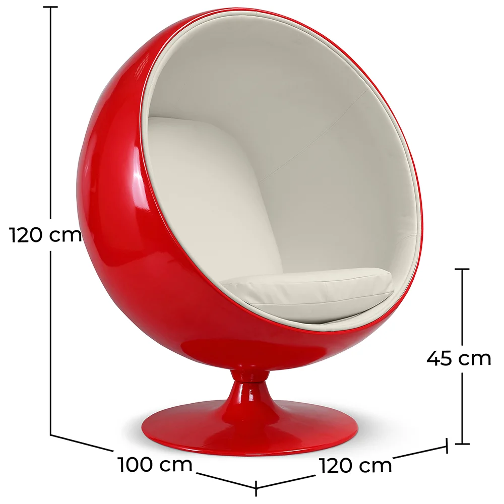 Design-Kugelsessel - In Kunstleder bezogen - Baller image 10