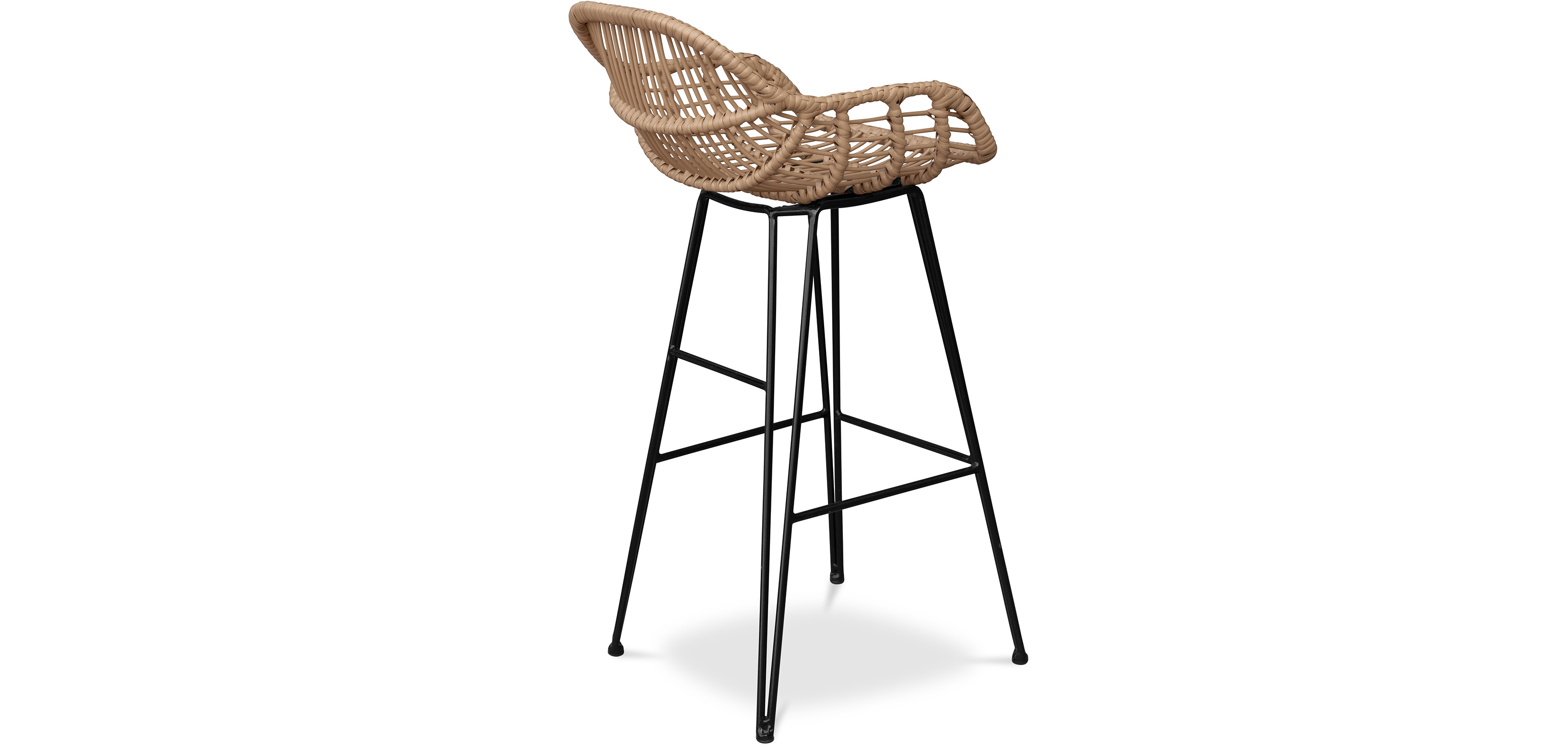 Barhocker aus synthetischem Korbgeflecht 75cm - Many