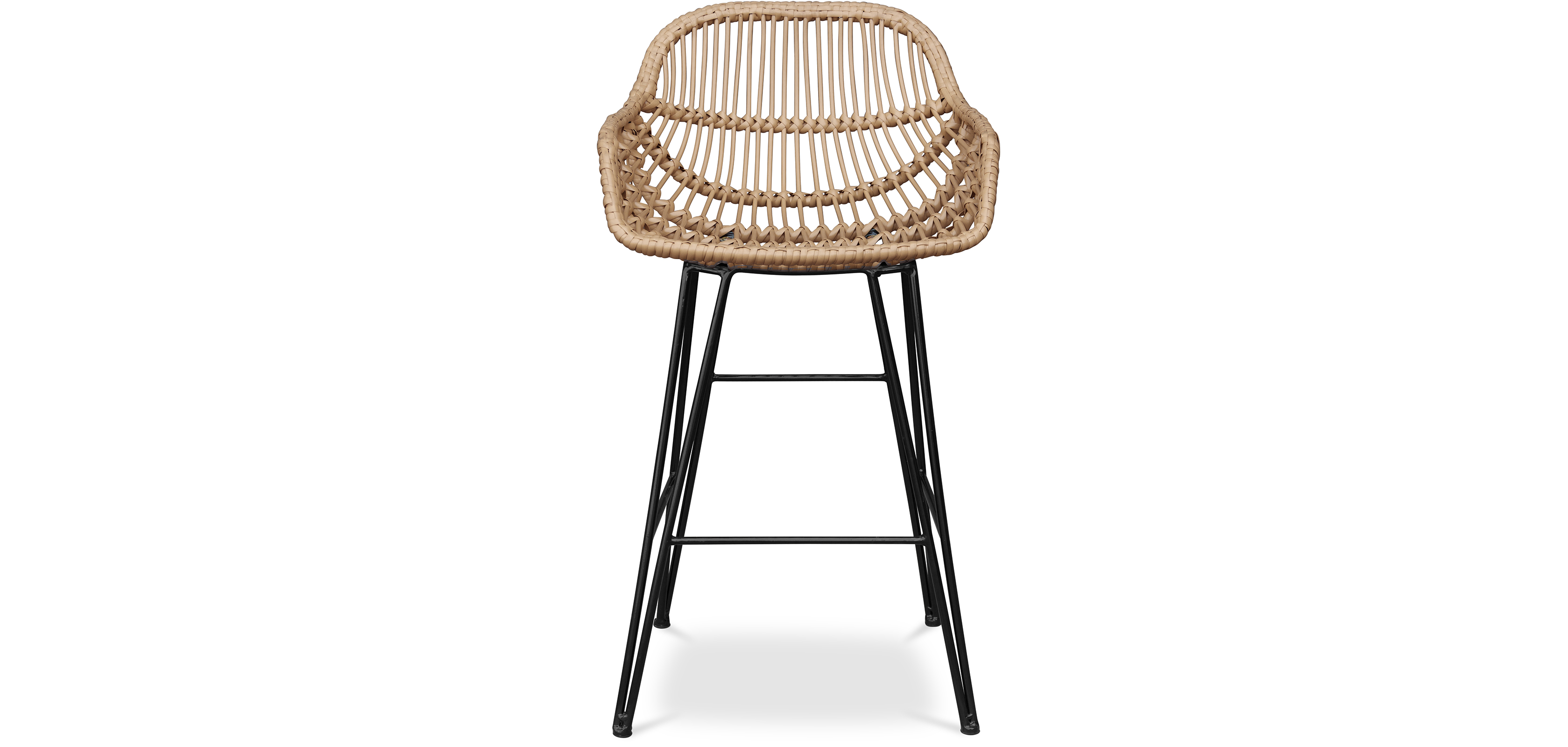 Barhocker aus synthetischem Korbgeflecht 65cm - Many