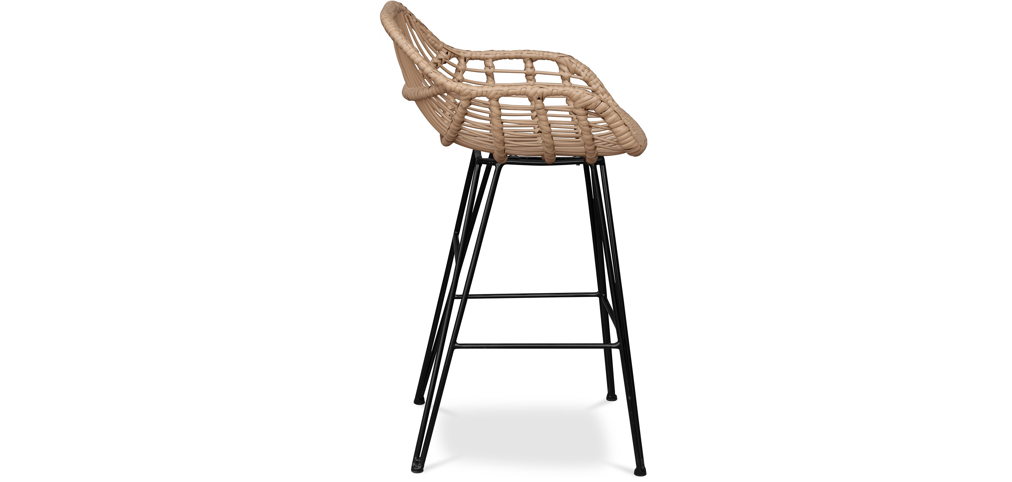 Barhocker aus synthetischem Korbgeflecht 65cm - Many