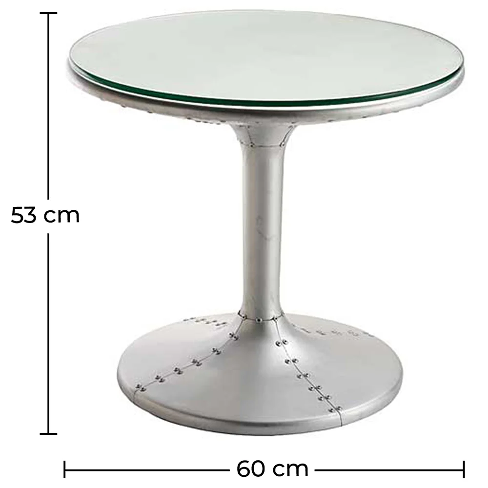 Runder Couchtisch - Beistelltisch im Luftfahrt-Design - Metall - Tulip image 10