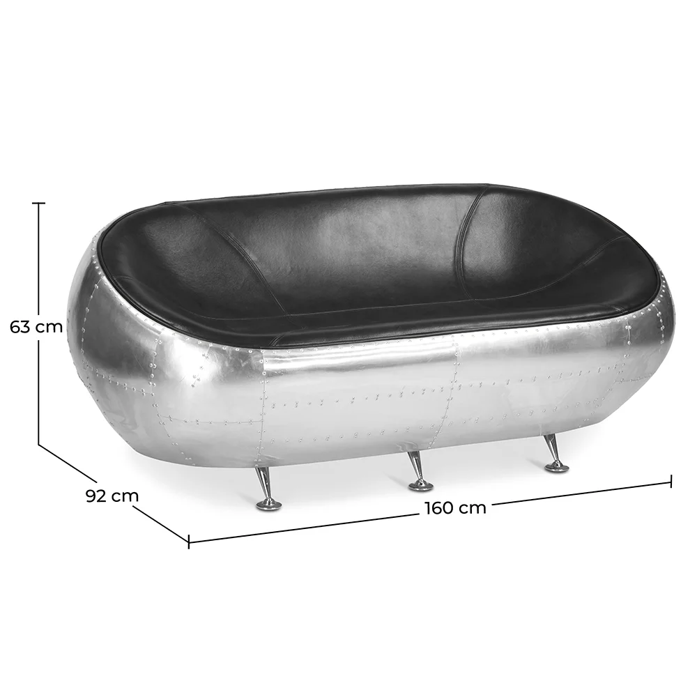 2-Sitzer Sofa - Aviator Design - Leder - Aviator image 10