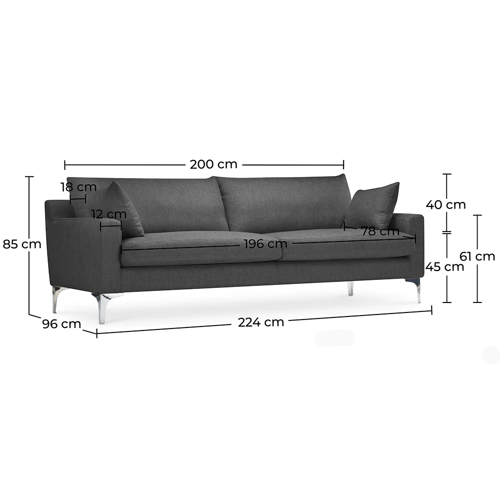 3-Sitzer Sofa - Stoffbezug - Uza image 10