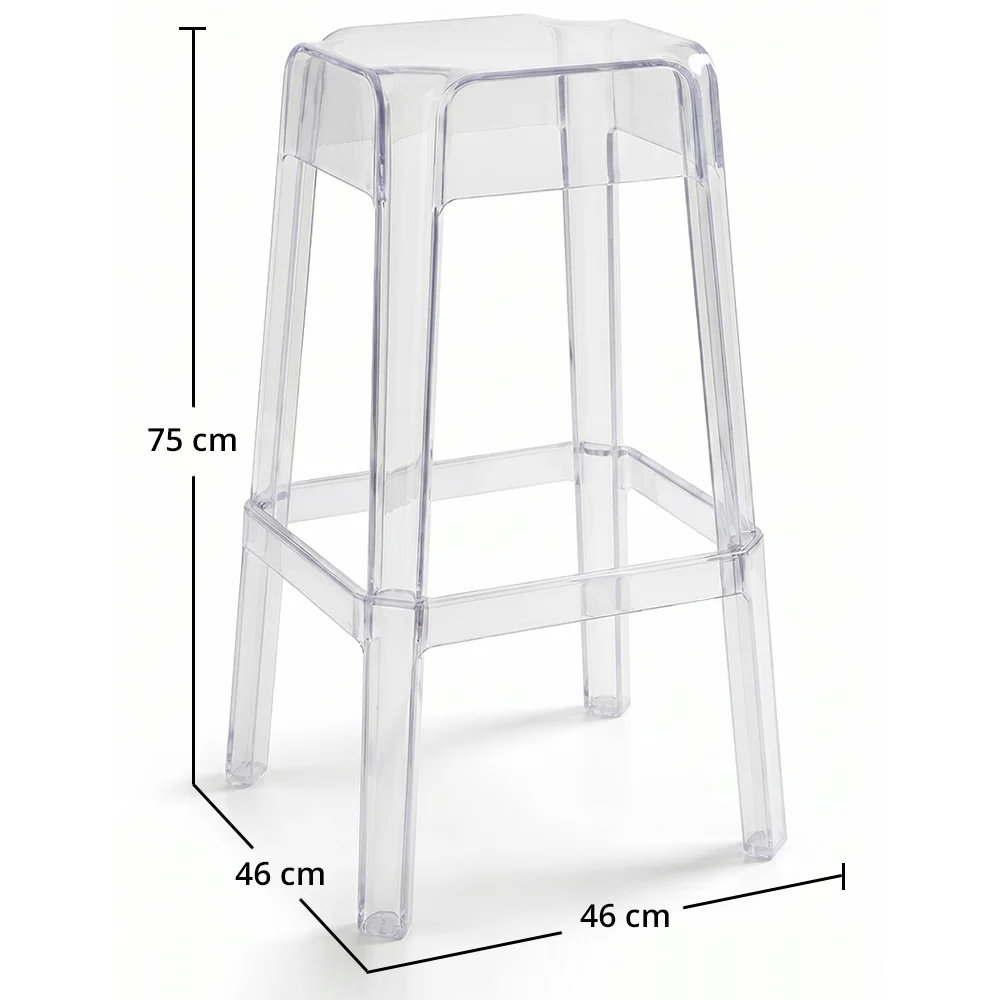 Transparenter Design-Hocker - 75cm - Victoria Queen image 10