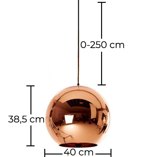 Deckenlampe - Pendelleuchte im Kugeldesign - 40cm - Range image 10