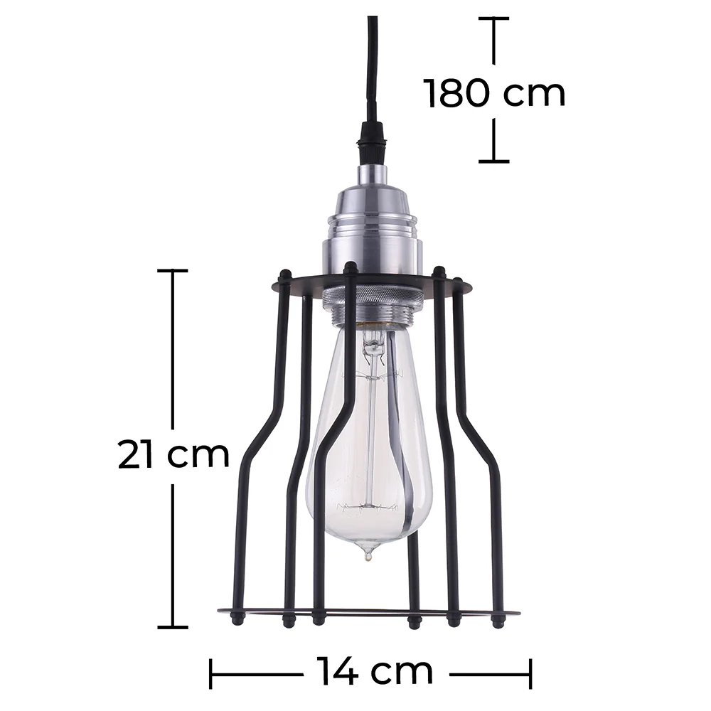 Retro-Deckenlampe - Hängelampe im Käfig-Design - Jail image 10