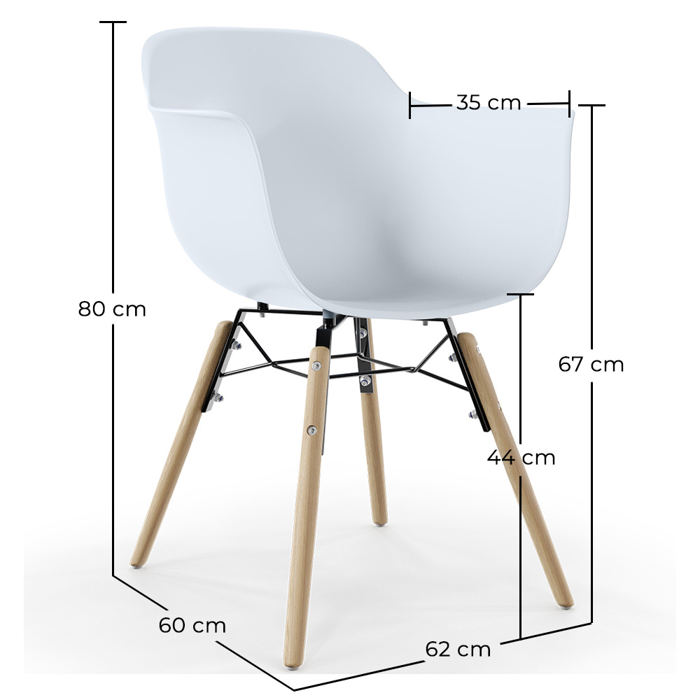 4er-Pack Esszimmerstühle im Skandinavischen Design - Holzbeine - Nordika image 10