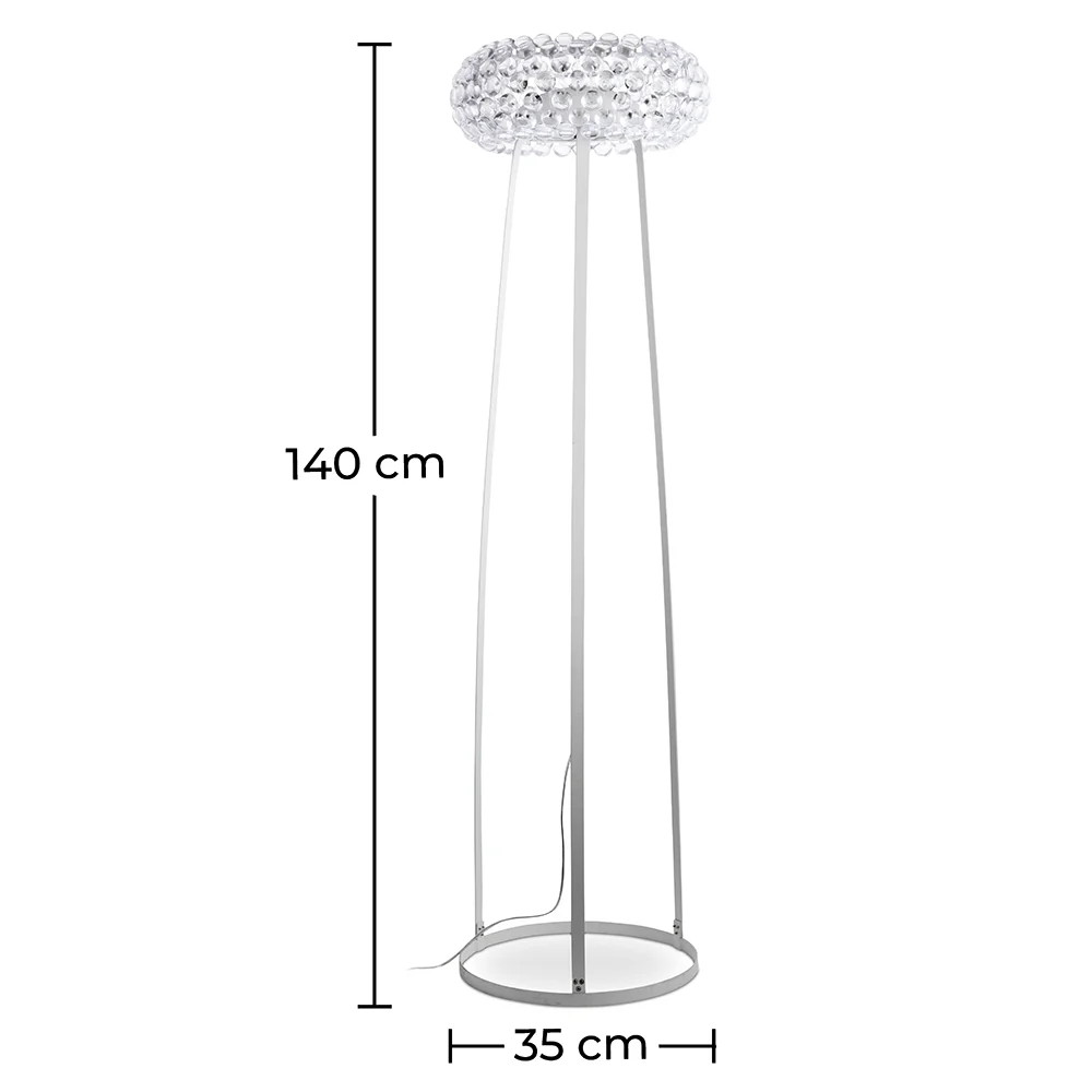 Stehlampe - Wohnzimmerlampe mit Kristallknöpfen - Savoni image 10