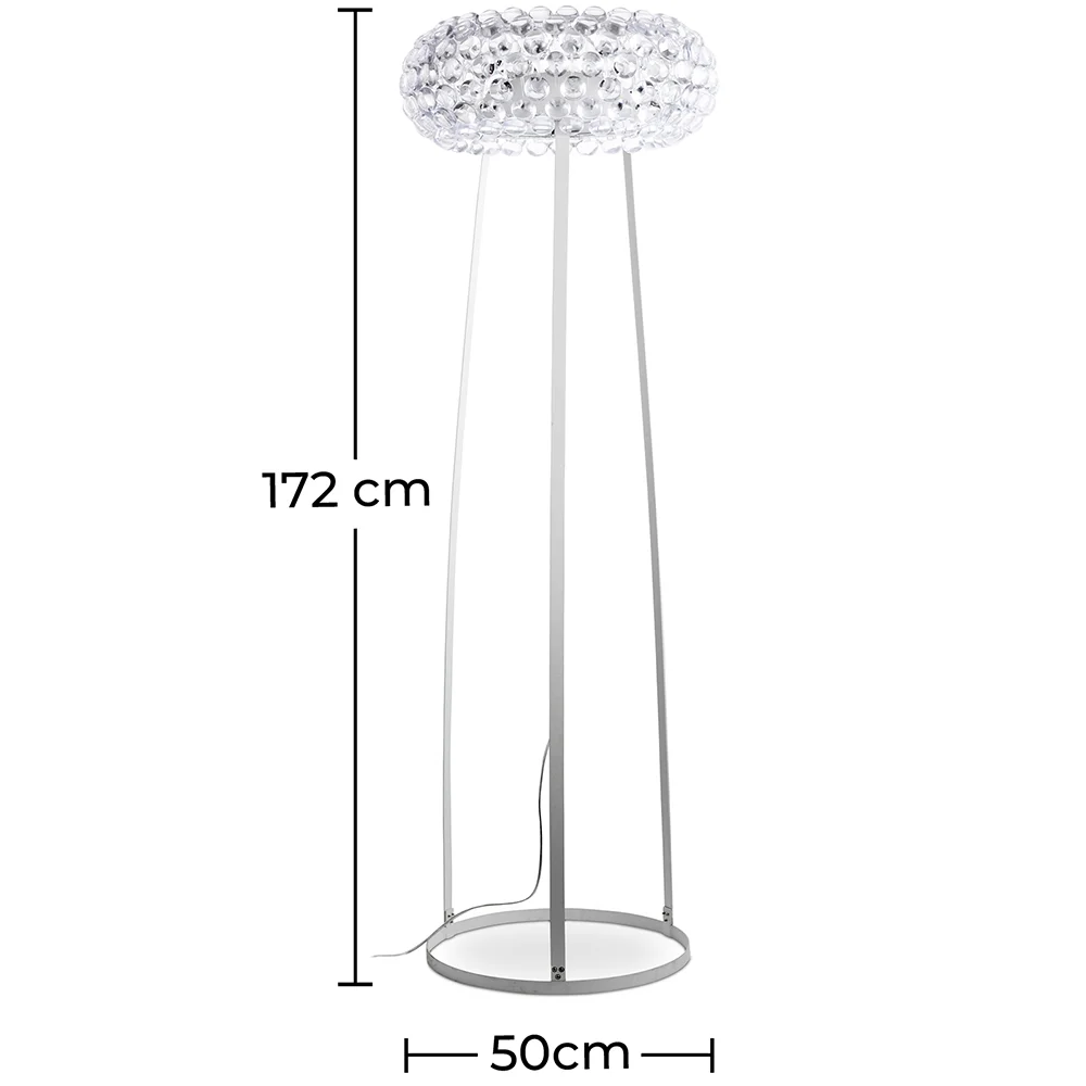 Stehlampe - Große Wohnzimmerlampe mit Kristallknöpfen - Savoni image 10