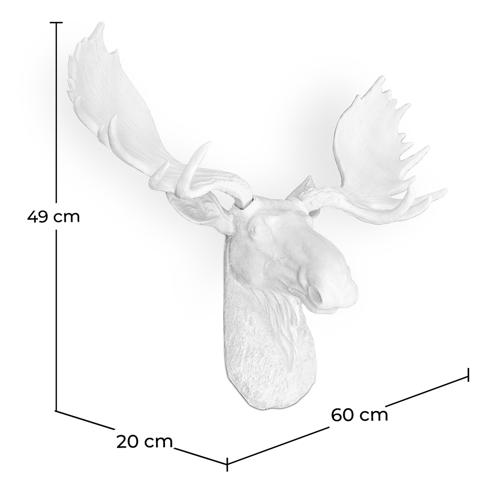 Wanddekoration - Weißer Elchkopf - Uka image 10