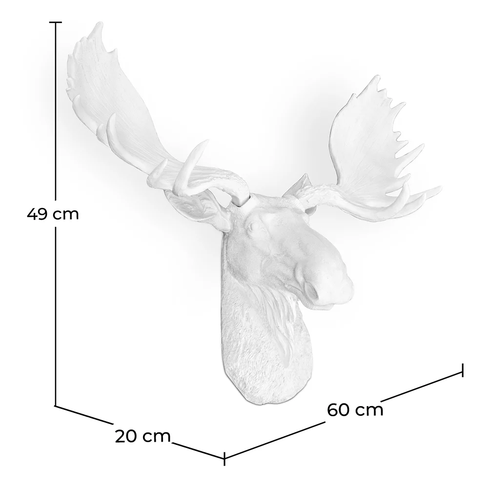 Wanddekoration - Weißer Elchkopf - Uka image 10