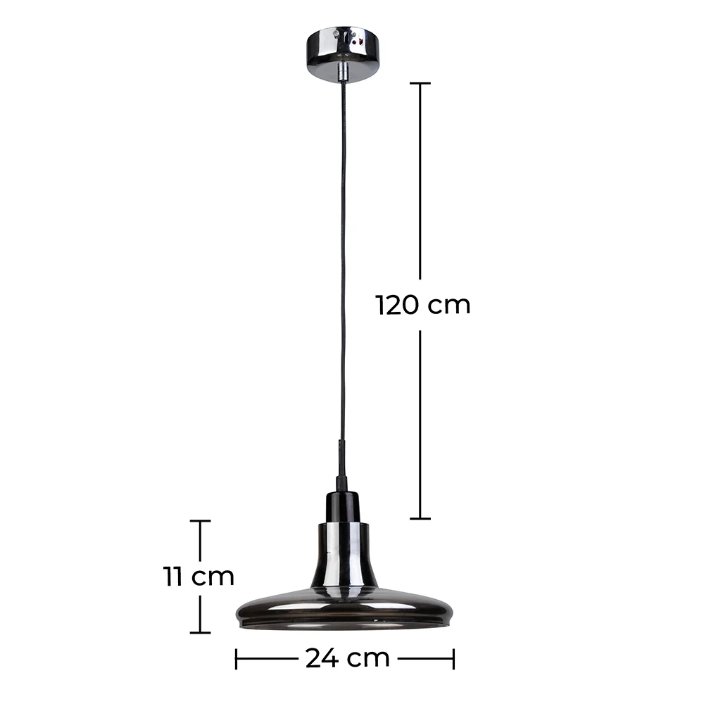 Deckenlampe - Chrom-Metall-Pendelleuchte - Blake image 10