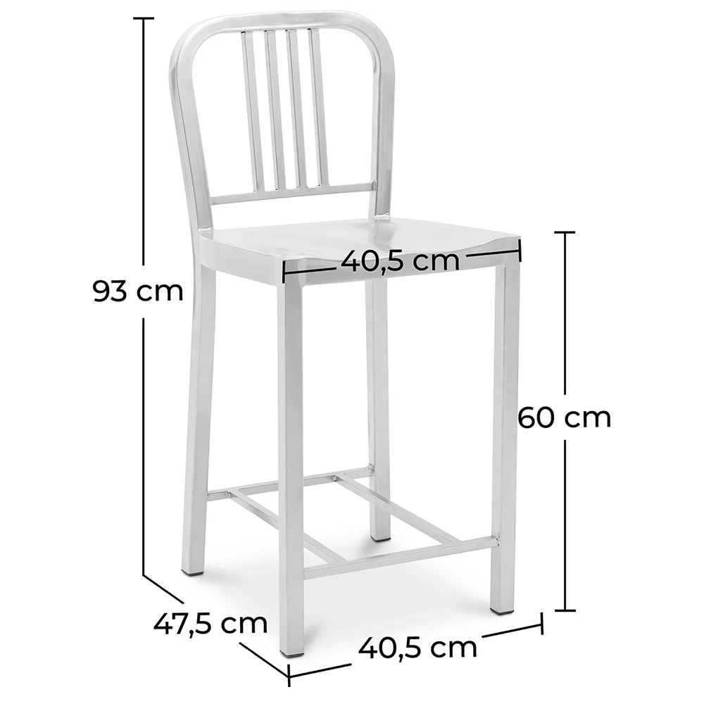 Design Barhocker mit Rückenlehne - 60cm - Jadon image 10