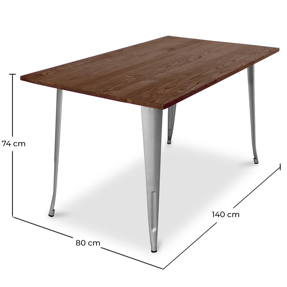 Rechteckiger Esstisch - Industriedesign - Holz - Tawny image 10