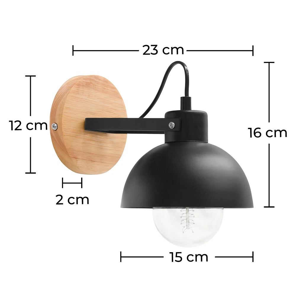 Wandleuchte - Skandinavischer Stil - Metall und Holz - Syla image 10