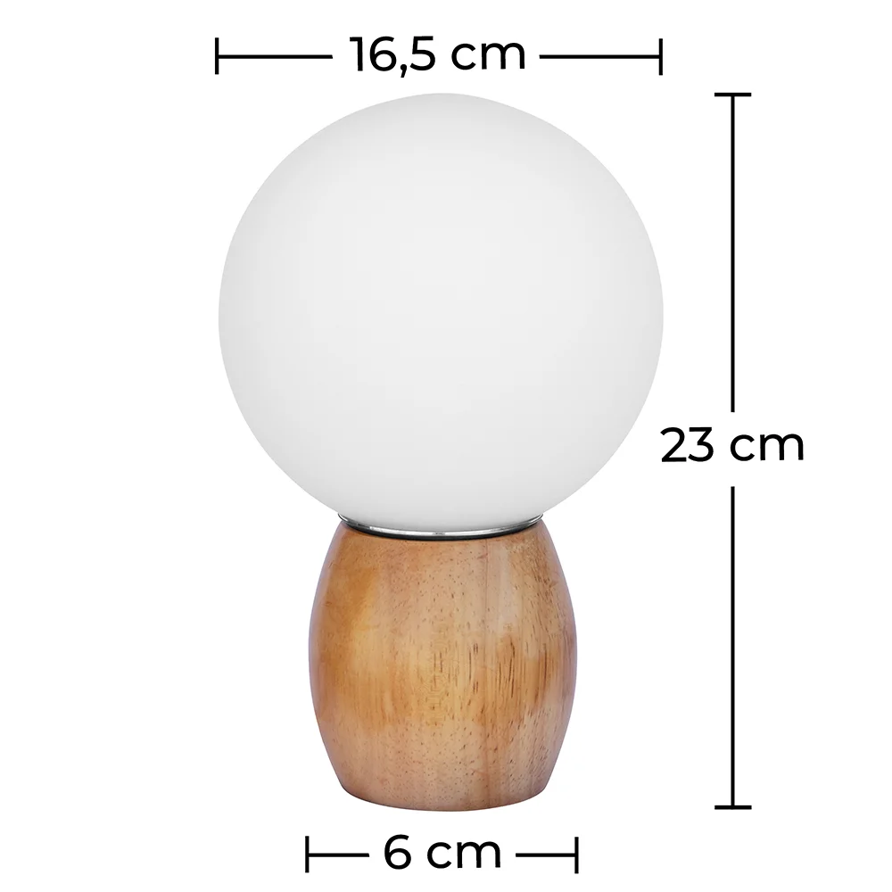 Tischlampe -  Wohnzimmerlampe im skandiinavischen Design- Kugel - Blum image 10