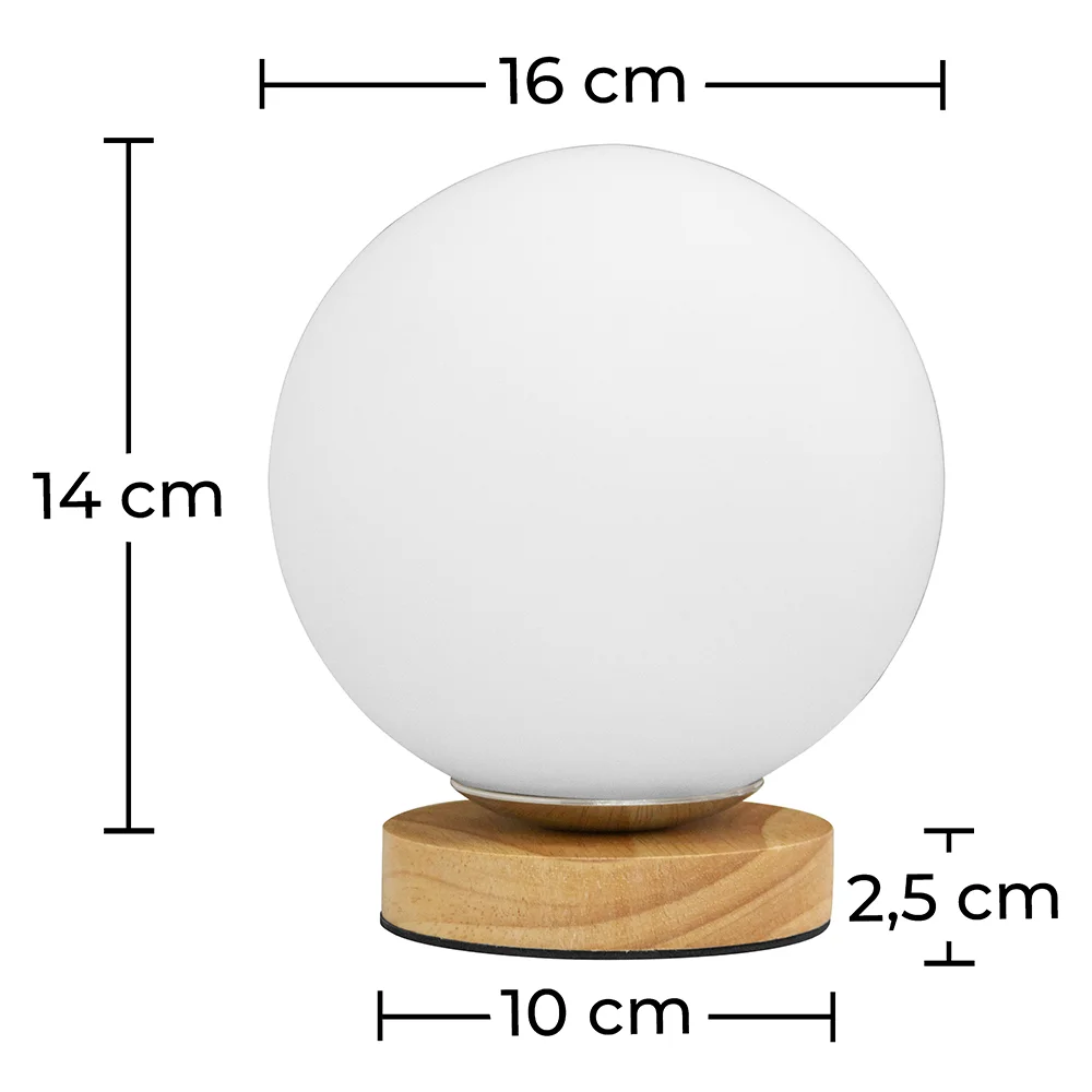 Tischlampe - Wohnzimmerlampe im Kugel-Design - Mon image 10
