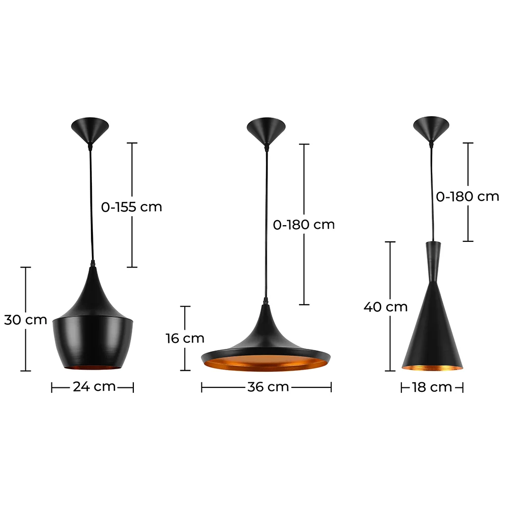 3er-Pack Hängeleuchten für die Decke - Industriedesign - Extensive image 10