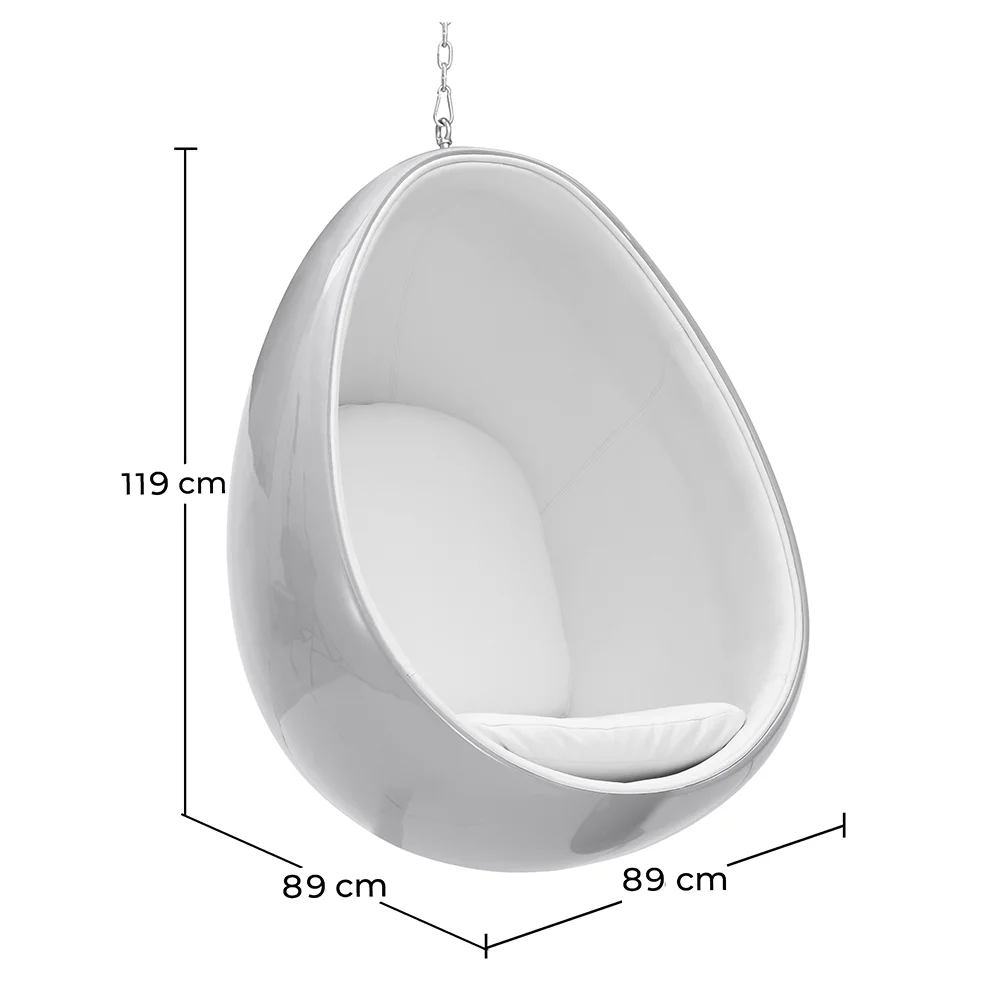 Hängender Ei-Design-Sessel - Bezogen mit Stoff - Eny image 10