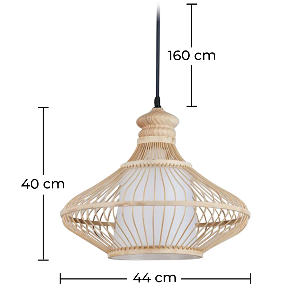 Bambus-Deckenlampe - Boho-Bali-Design-Hängelampe - Amara image 10