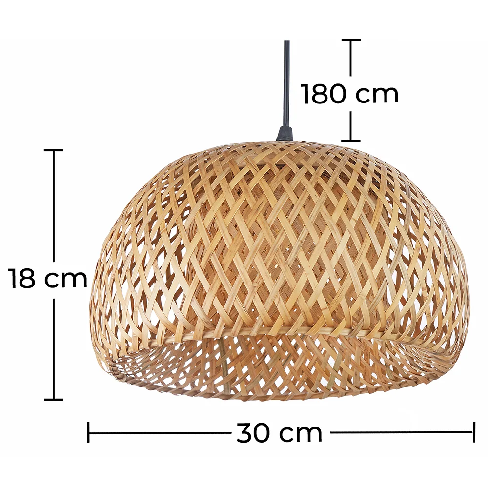 Bambus-Deckenlampe - Pendelleuchte im Boho-Bali-Design - Talli image 10