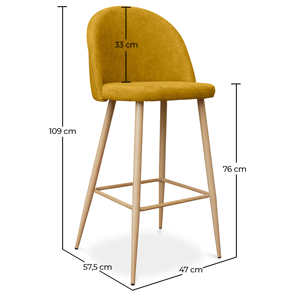 Gepolsterter Hocker aus Stoff - skandinavisches Design - 76cm - Evelyne image 10