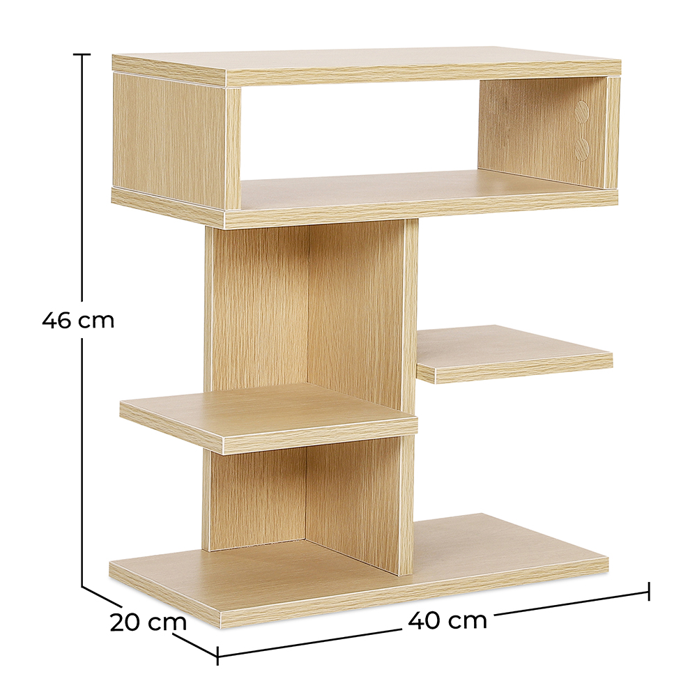 Niedriges Regal im skandinavischen Stil mit 5 Fächern - Holz image 10