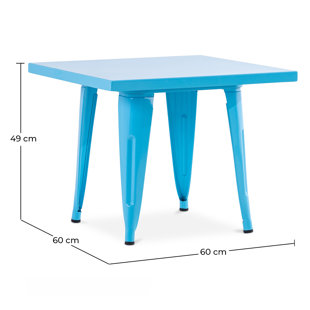 Quadratischer Kindertisch - Industrial - Metall - 60cm - Stylix image 10