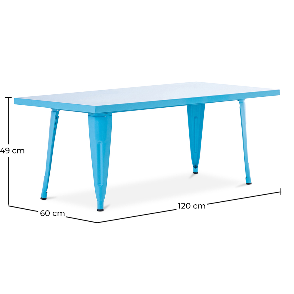 Rechteckiger Kindertisch - Industriedesign - 120cm - Stylix image 10