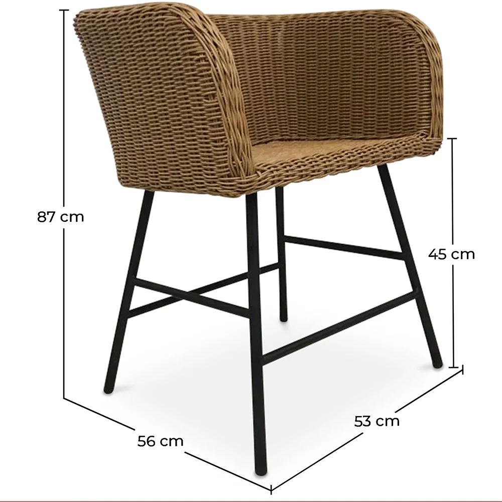 Rattan-Esszimmerstuhl - Boho Bali Design - Ishita image 10