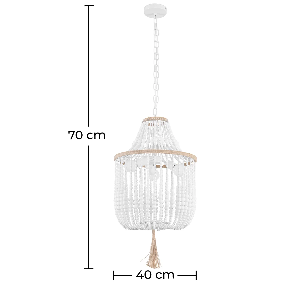 Holzball-Deckenlampe - Pendelleuchte im Boho-Bali-Stil - Lawan image 10