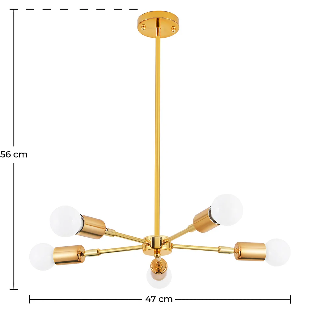 Deckenlampe - Hängeleuchte im Design - 5 Arme - Tristan image 10