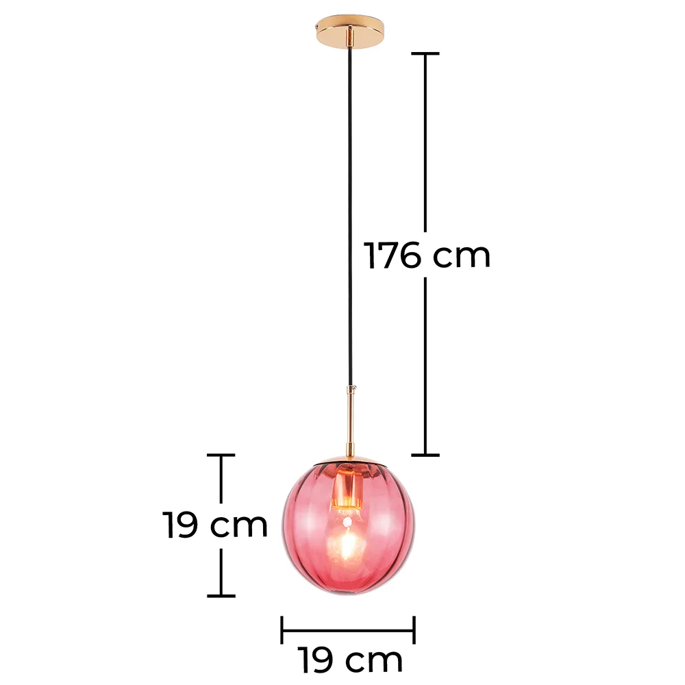 Retro-Deckenlampe - Bunte Kugel-Pendelleuchte - Rumi image 10