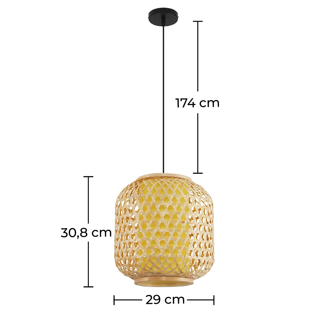Bambus-Deckenlampe - Hängeleuchte im Boho-Bali-Stil - Ubon image 10