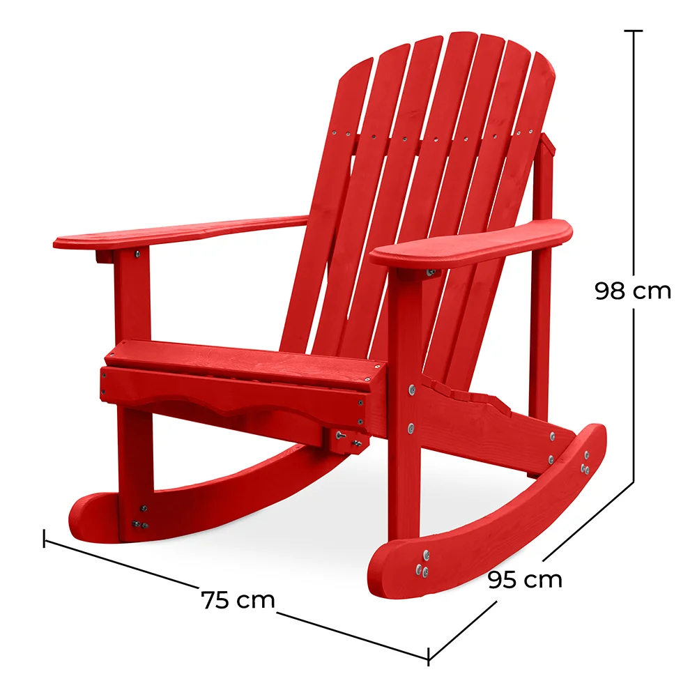 Outdoor-Stuhl mit Armlehnen - Gartenstuhl - Adirondack - Holzschaukelstuhl - Adirondack image 10